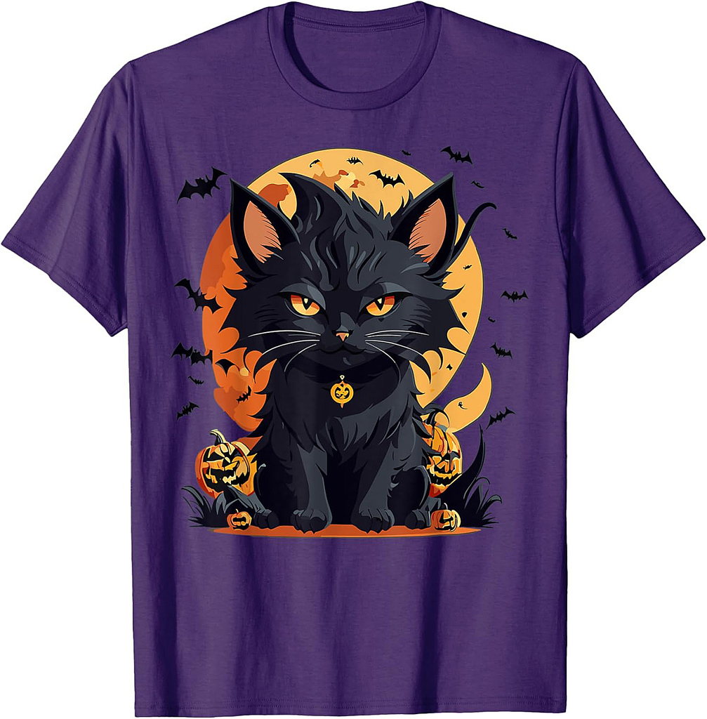 Halloween cat Scary cats Men Women Kids T-Shirt