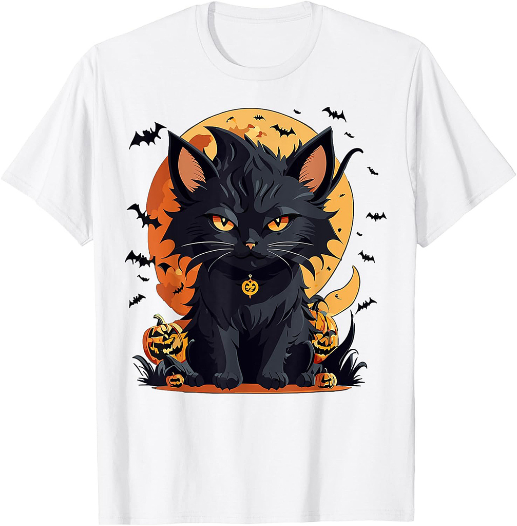Halloween cat Scary cats Men Women Kids T-Shirt