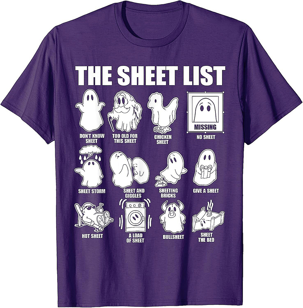 Halloween funny shirt Boo Sheet Halloween the sheet list T-Shirt