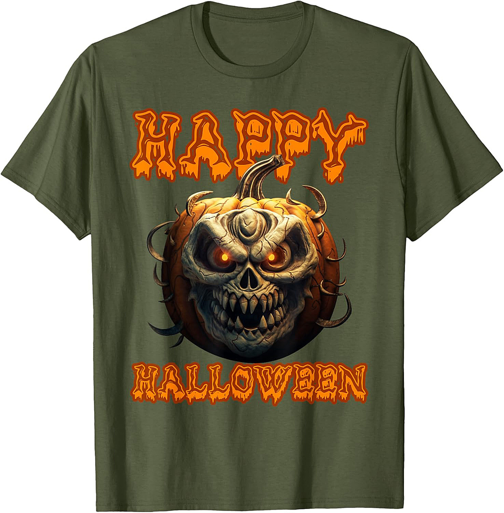 Halloween pumpkin Jack O Lantern Scary T-Shirt
