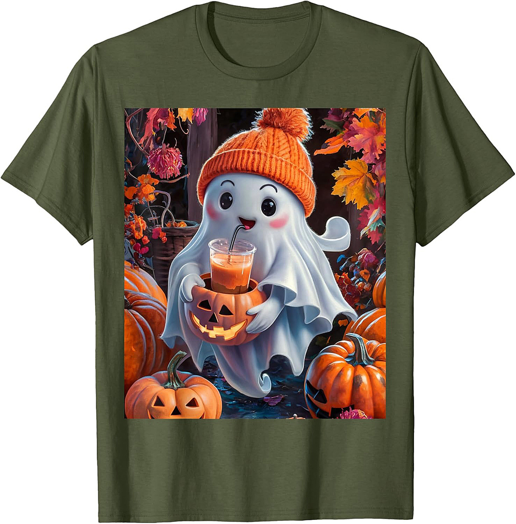 Halloween-themed featuring a charming spooky ghost O'Lantern T-Shirt