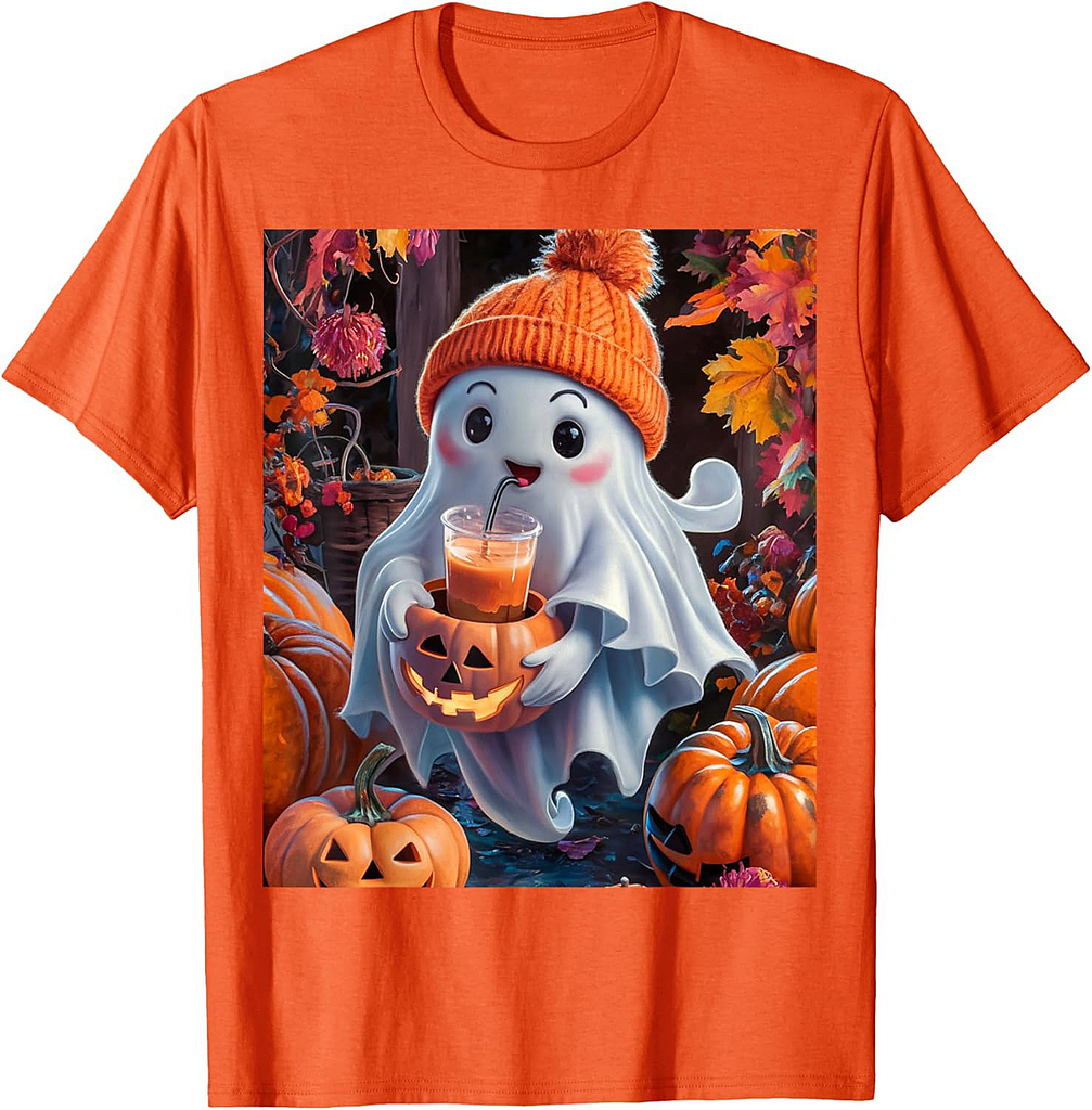 Halloween-themed featuring a charming spooky ghost O'Lantern T-Shirt