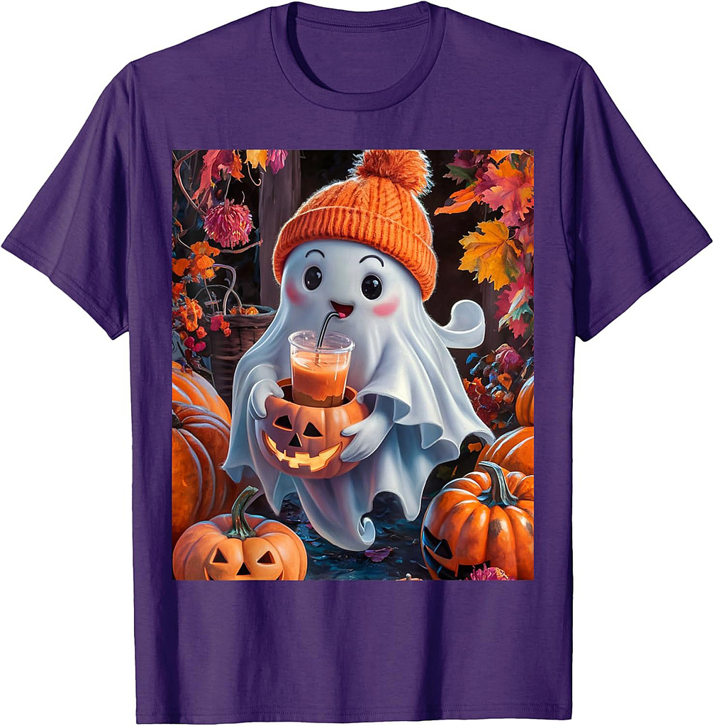 Halloween-themed featuring a charming spooky ghost O'Lantern T-Shirt