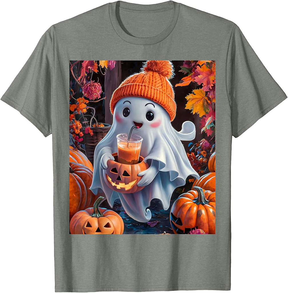Halloween-themed featuring a charming spooky ghost O'Lantern T-Shirt