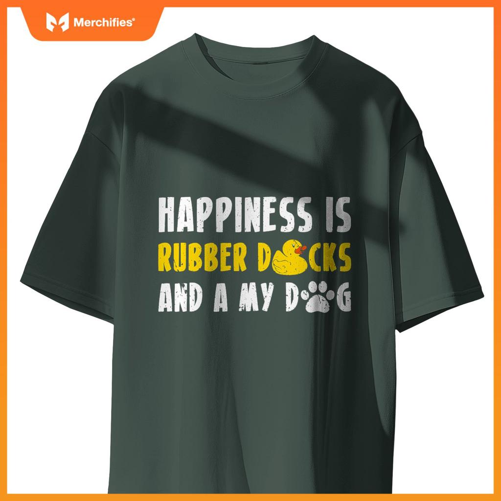 Happiness Rubber Ducks And Dogs Rubber Duck Bath Duck T-Shirt