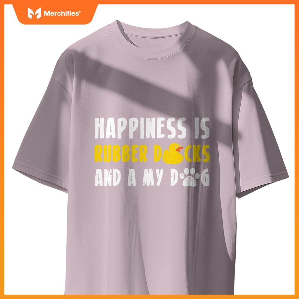 Happiness Rubber Ducks And Dogs Rubber Duck Bath Duck T-Shirt