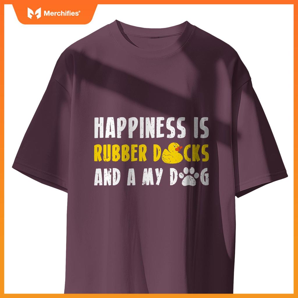 Happiness Rubber Ducks And Dogs Rubber Duck Bath Duck T-Shirt