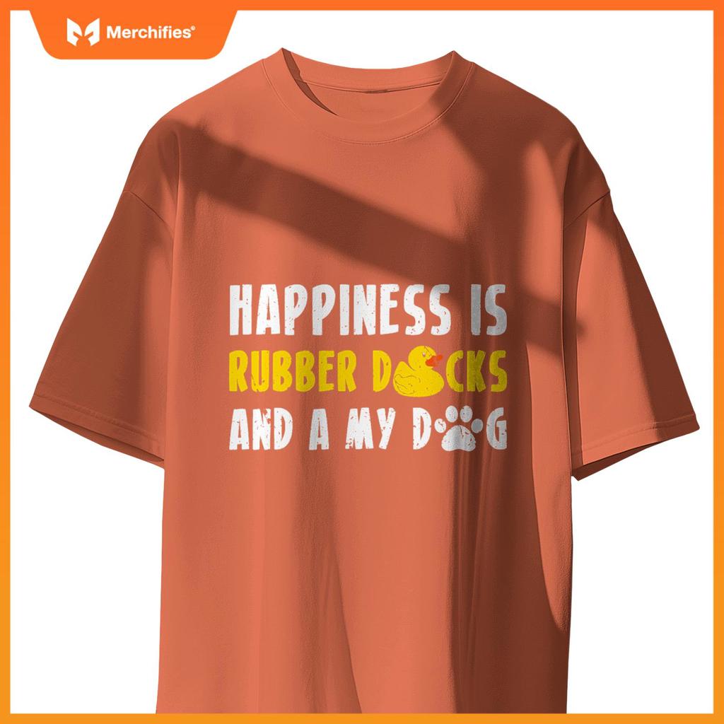 Happiness Rubber Ducks And Dogs Rubber Duck Bath Duck T-Shirt