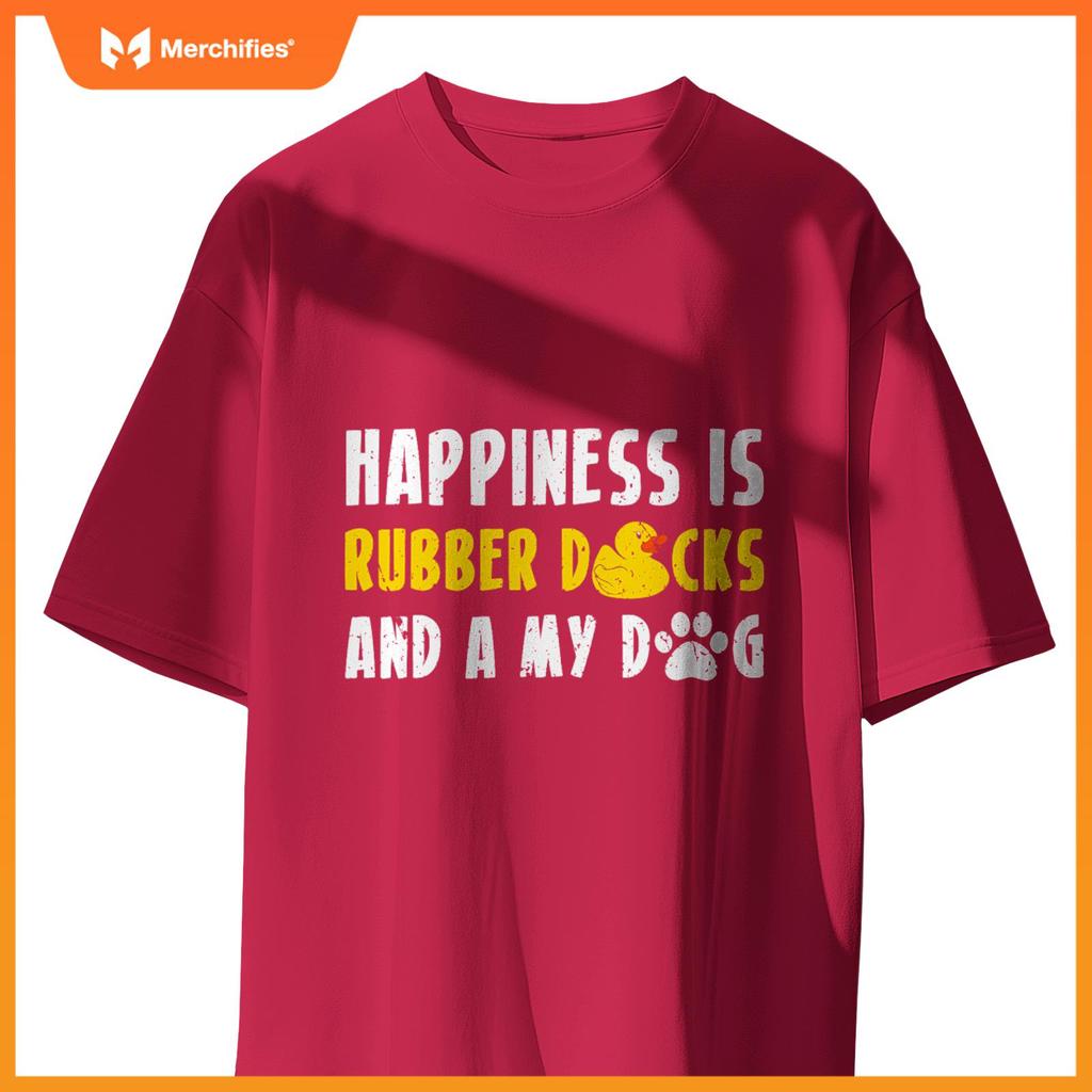 Happiness Rubber Ducks And Dogs Rubber Duck Bath Duck T-Shirt