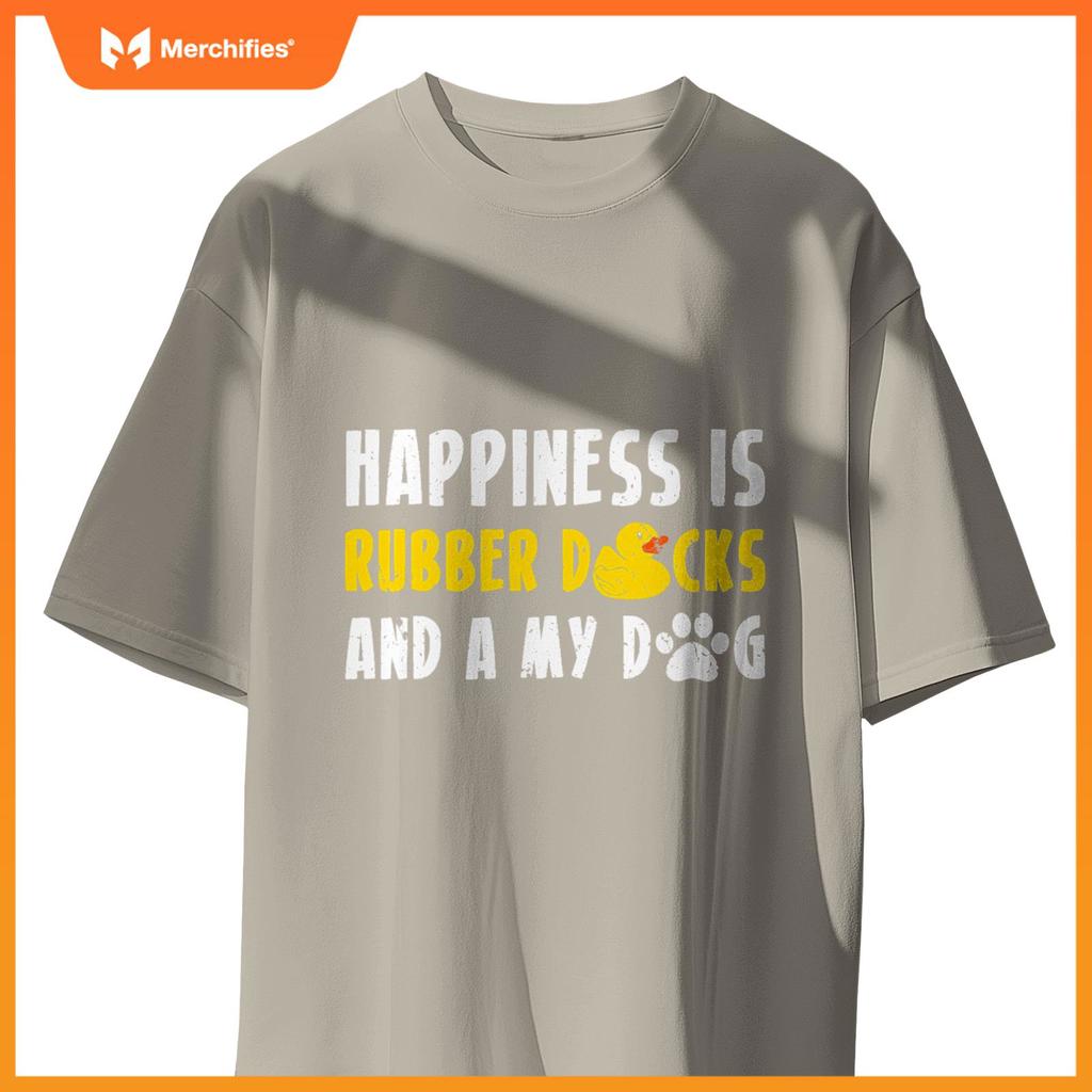 Happiness Rubber Ducks And Dogs Rubber Duck Bath Duck T-Shirt