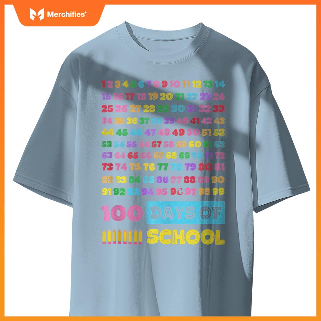 Happy 100th Day of School Teacher Kids 100 Days Math Numbers