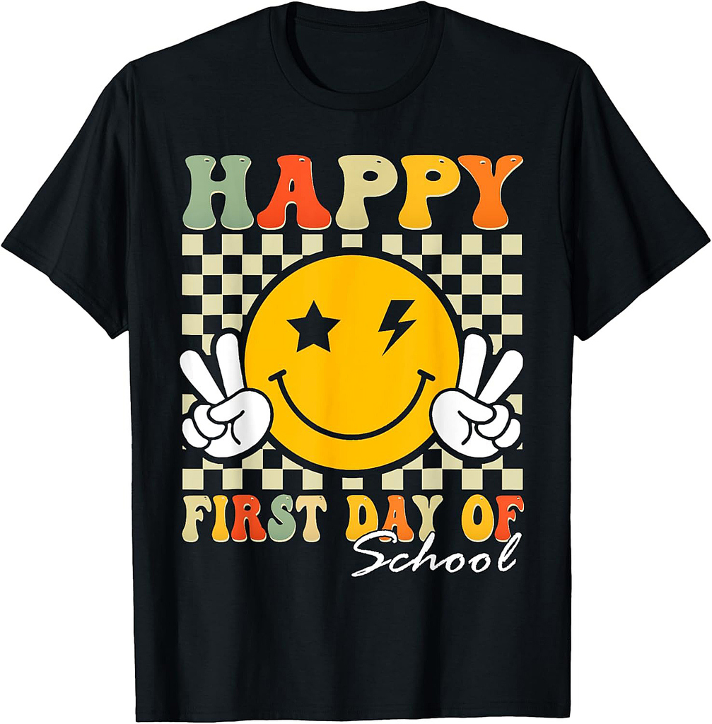 Happy First Day Of School Back To School Teachers Boys Girls T-Shirt