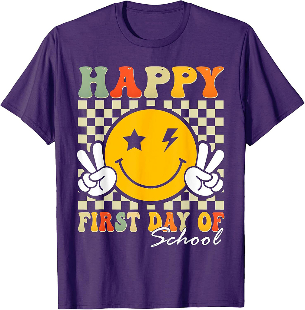 Happy First Day Of School Back To School Teachers Boys Girls T-Shirt
