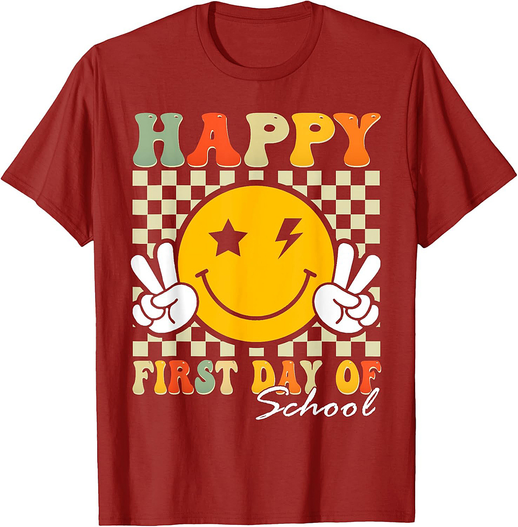Happy First Day Of School Back To School Teachers Boys Girls T-Shirt