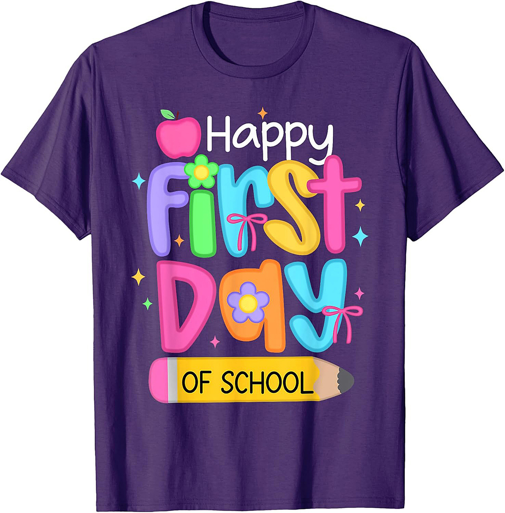Happy First Day Of School Let's Do This Teachers Girls Boys T-Shirt