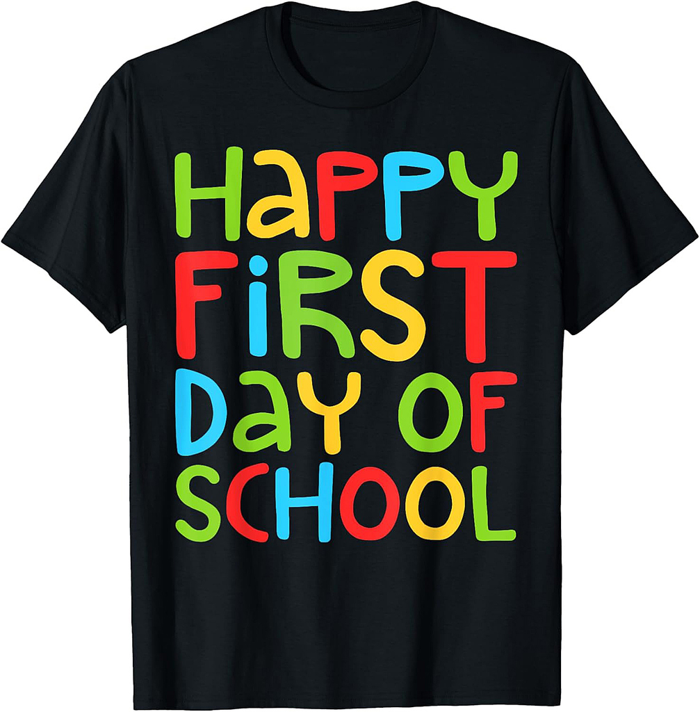 Happy First Day Of School Shirt Boy Girl Back To School T-Shirt