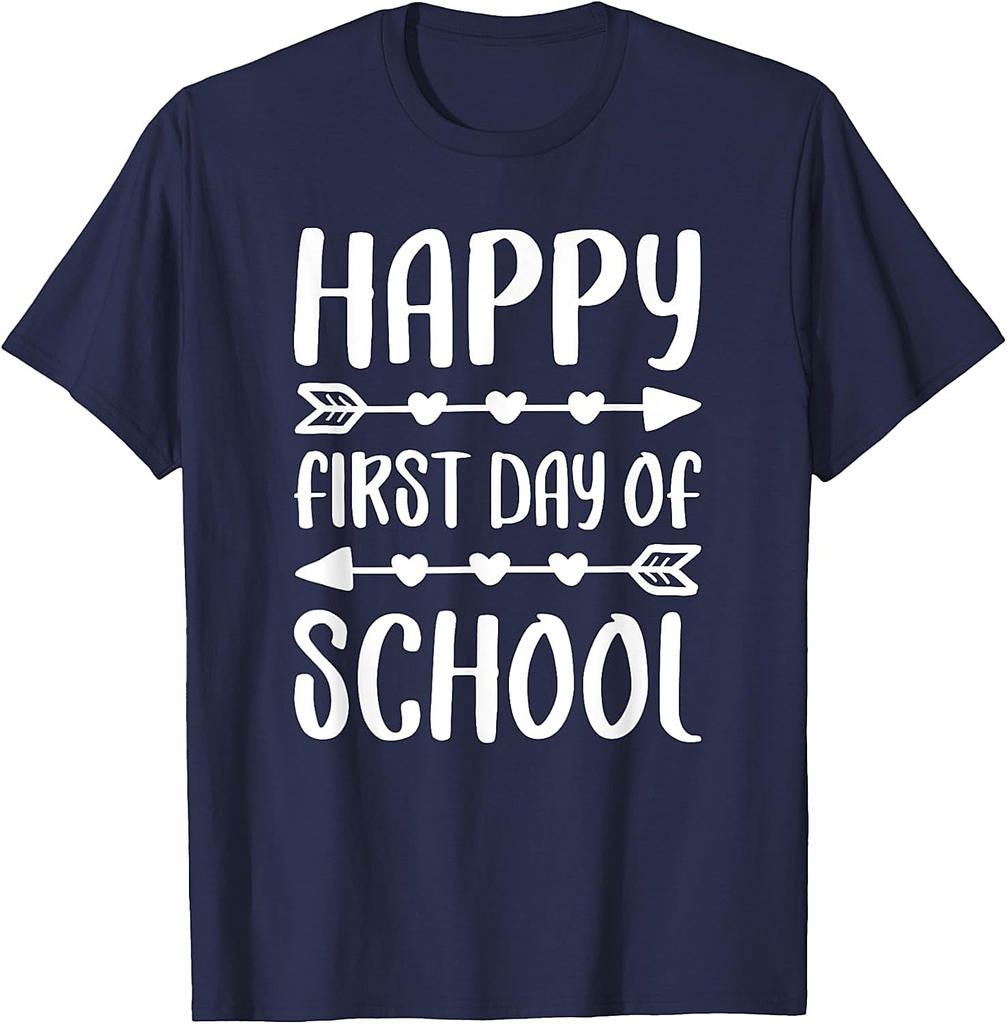 Happy First Day Of School Shirt Boy Girl Back To School T-Shirt