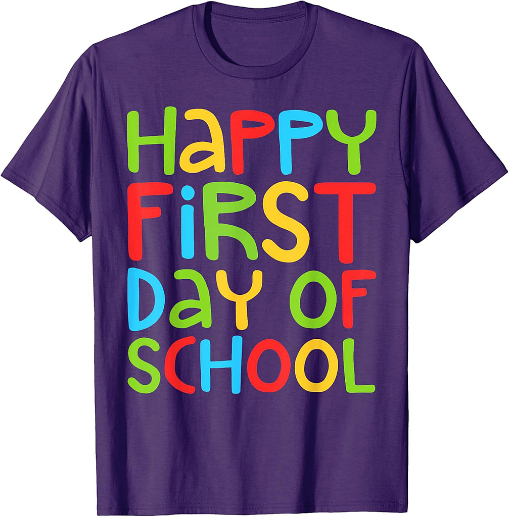 Happy First Day Of School Shirt Boy Girl Back To School T-Shirt