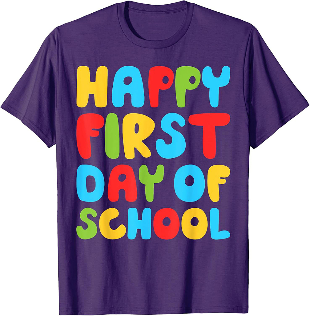 Happy First Day Of School Shirt Boy Girl Back To School T-Shirt