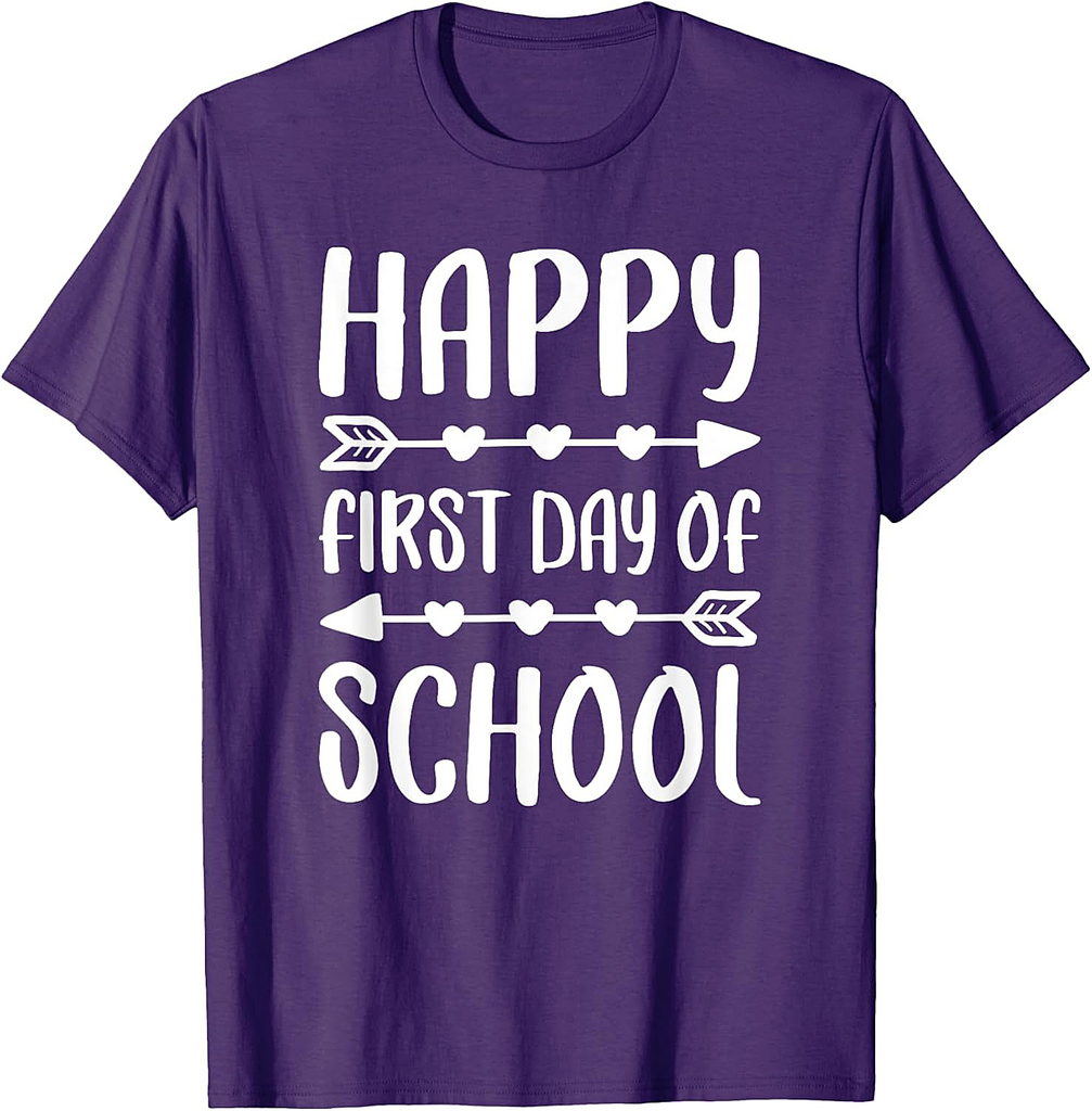 Happy First Day Of School Shirt Boy Girl Back To School T-Shirt