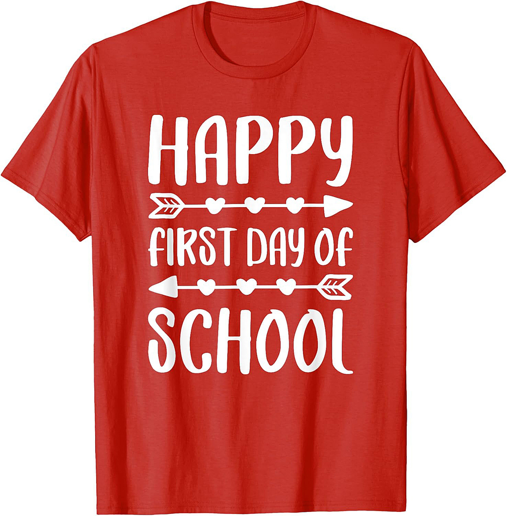Happy First Day Of School Shirt Boy Girl Back To School T-Shirt