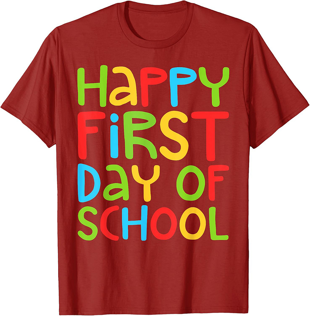 Happy First Day Of School Shirt Boy Girl Back To School T-Shirt