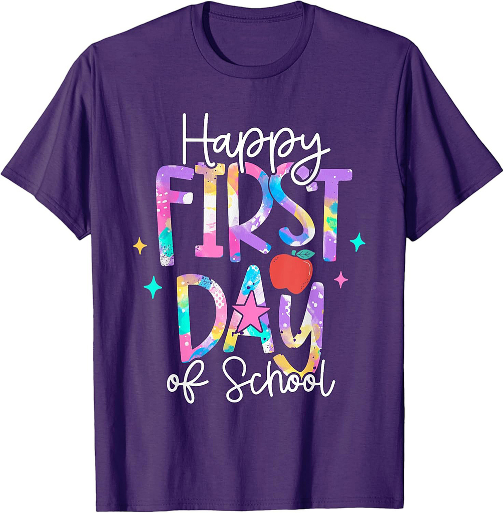 Happy First Day Of School Shirts For Teachers Girls Boys T-Shirt