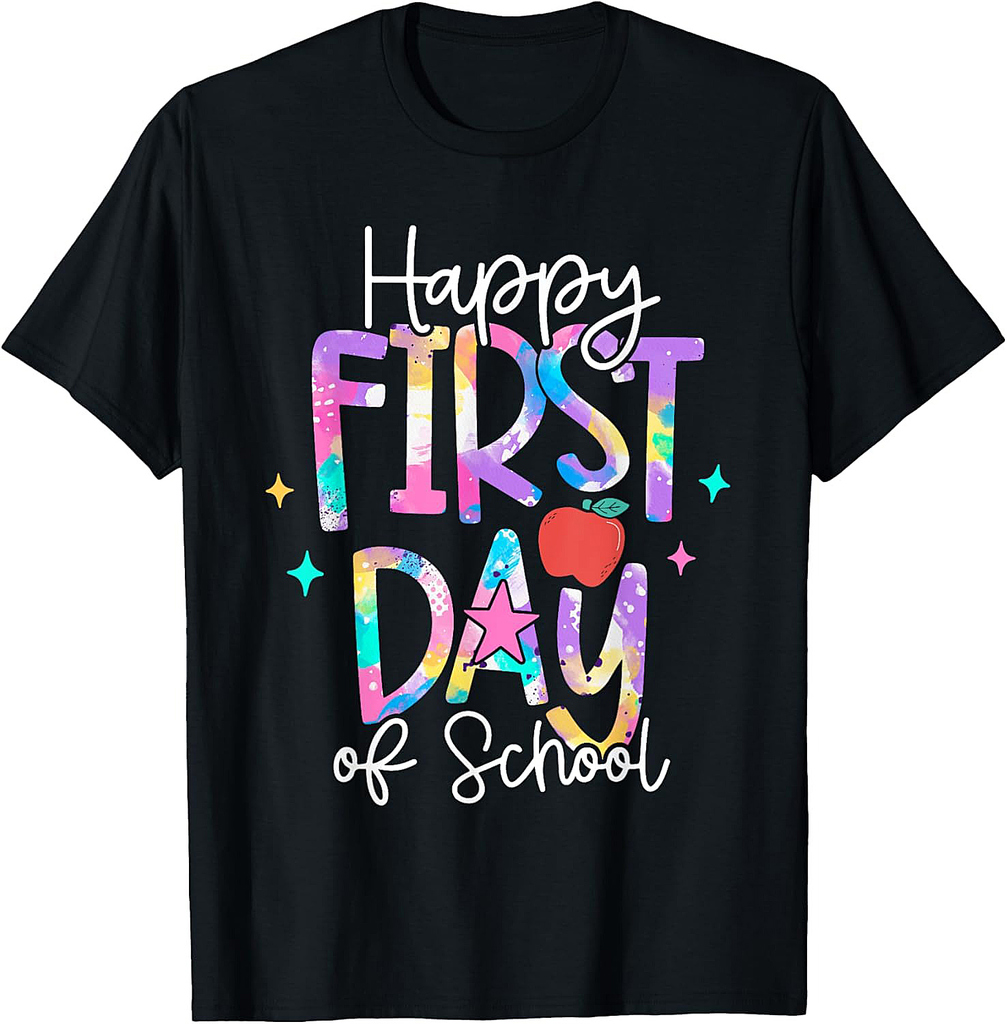 Happy First Day Of School Shirts For Teachers Girls Boys T-Shirt