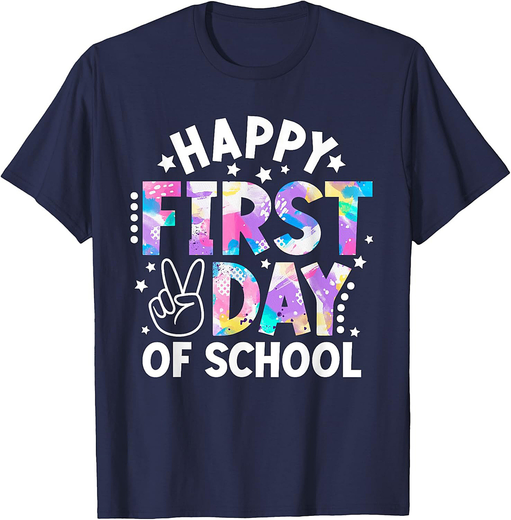 Happy First Day Of School Shirts For Teachers Girls Boys T-Shirt