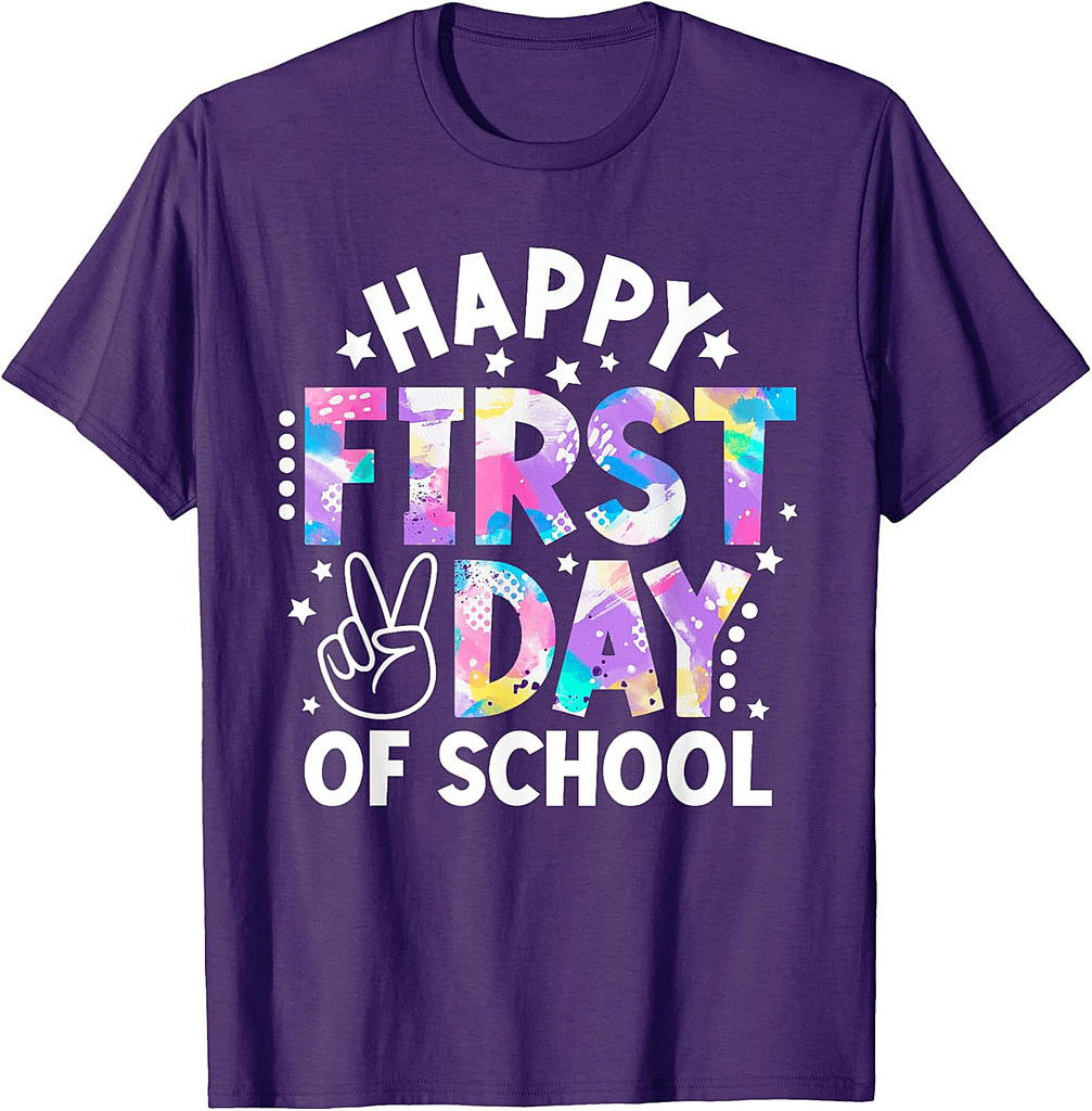 Happy First Day Of School Shirts For Teachers Girls Boys T-Shirt