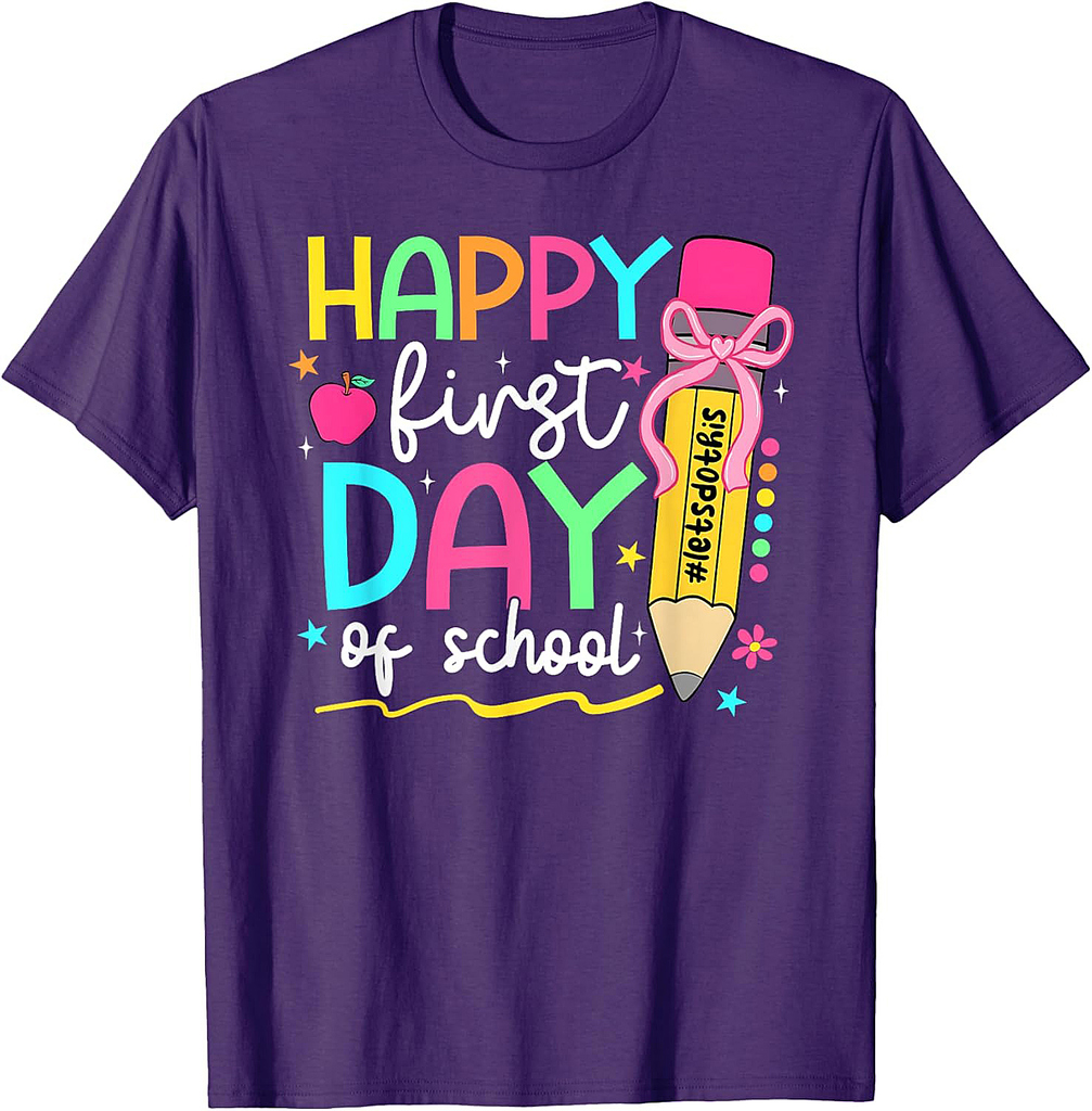 Happy First Day Of School Teacher Boys Girls Back To School T-Shirt