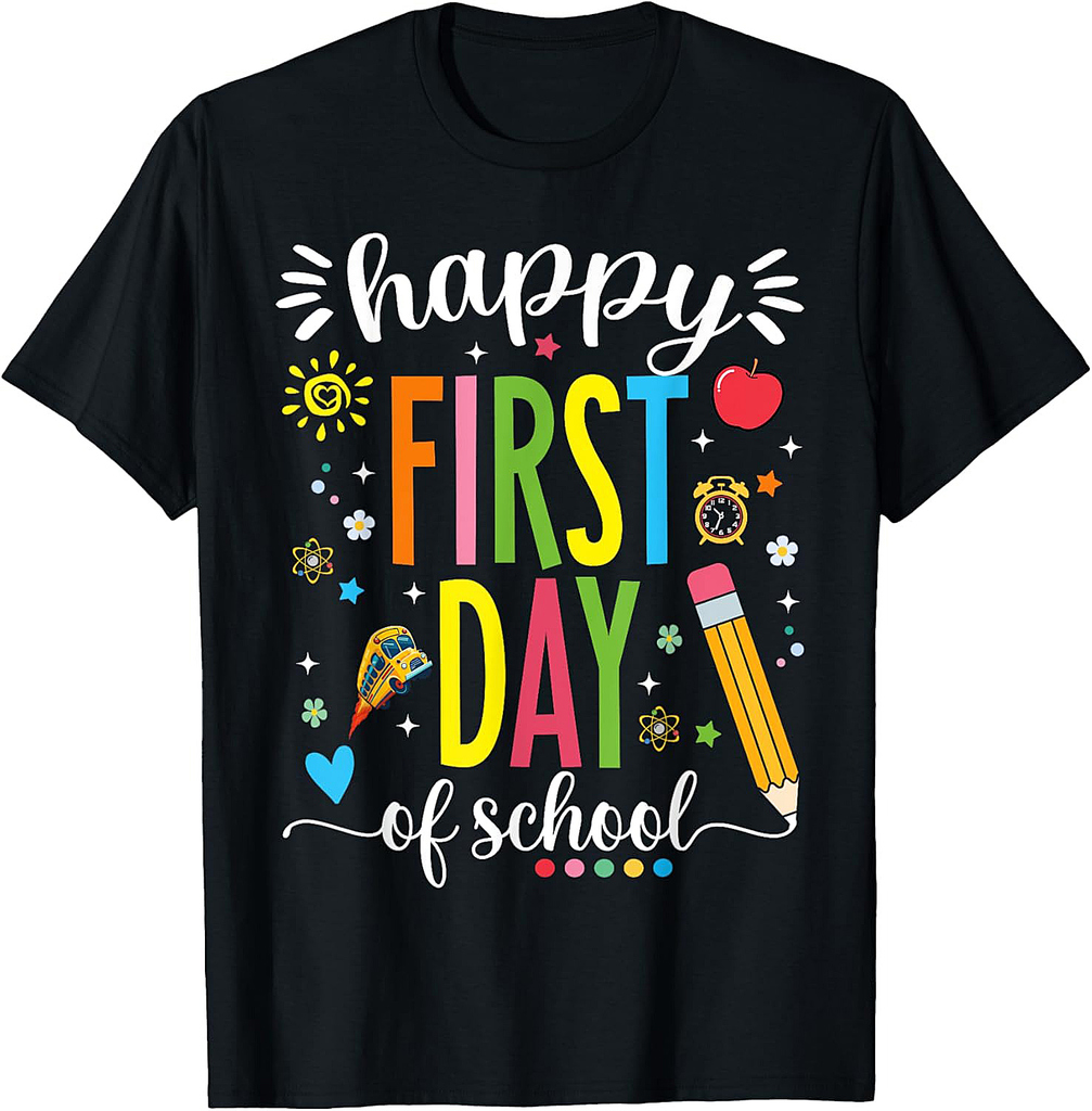 Happy First Day Of School Teacher Kids Back to School Women T-Shirt