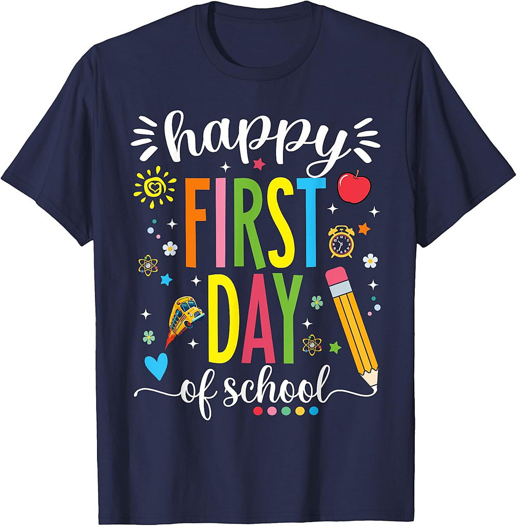 Happy First Day Of School Teacher Kids Back to School Women T-Shirt