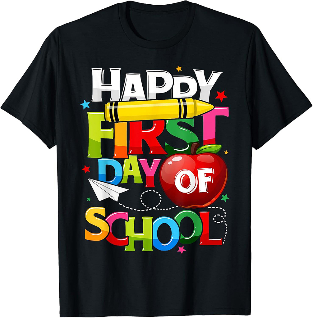 Happy First day of School Teacher Girls Boys Back To School T-Shirt