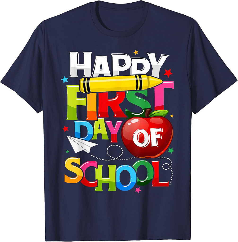 Happy First day of School Teacher Girls Boys Back To School T-Shirt