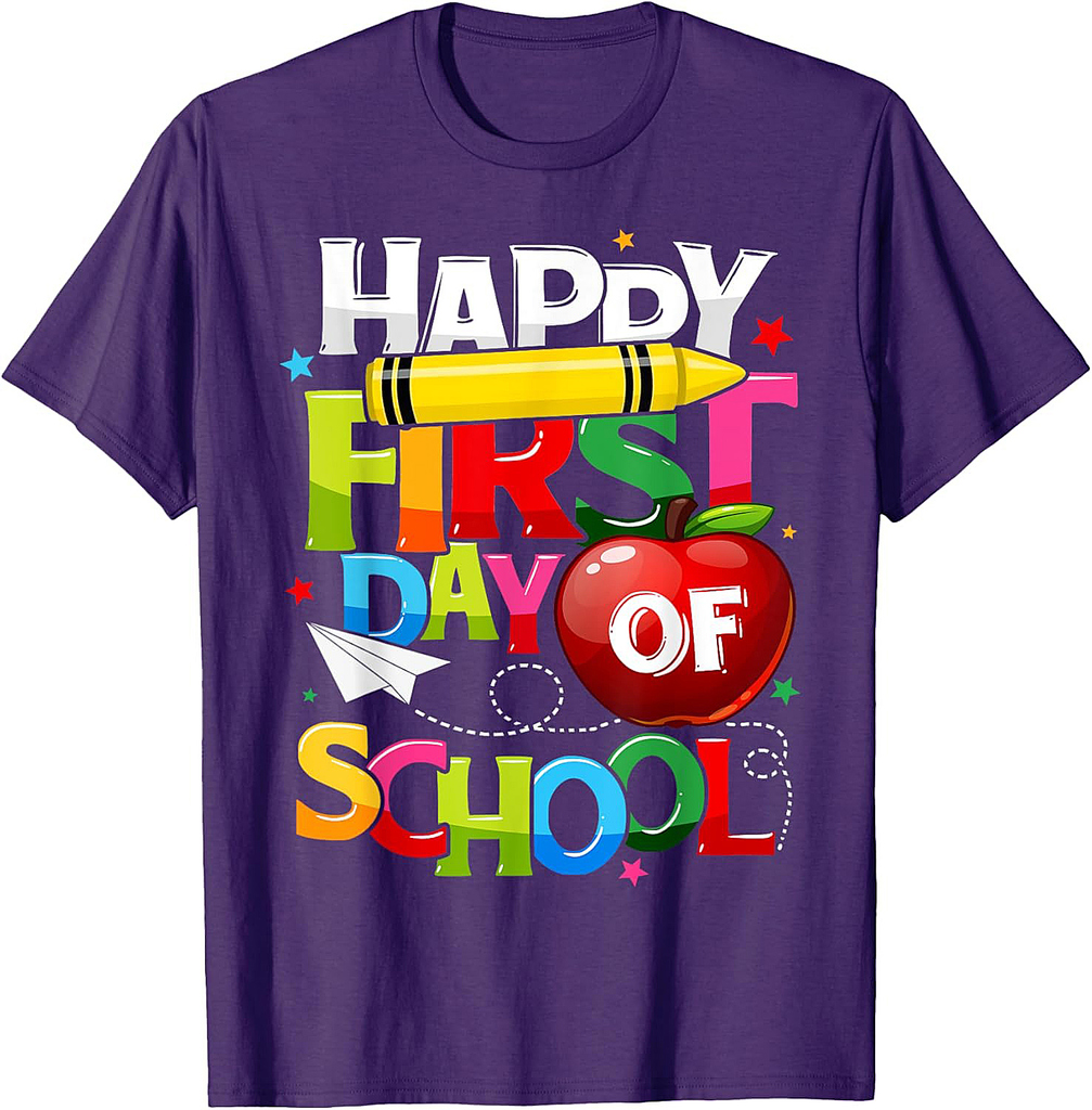 Happy First day of School Teacher Girls Boys Back To School T-Shirt