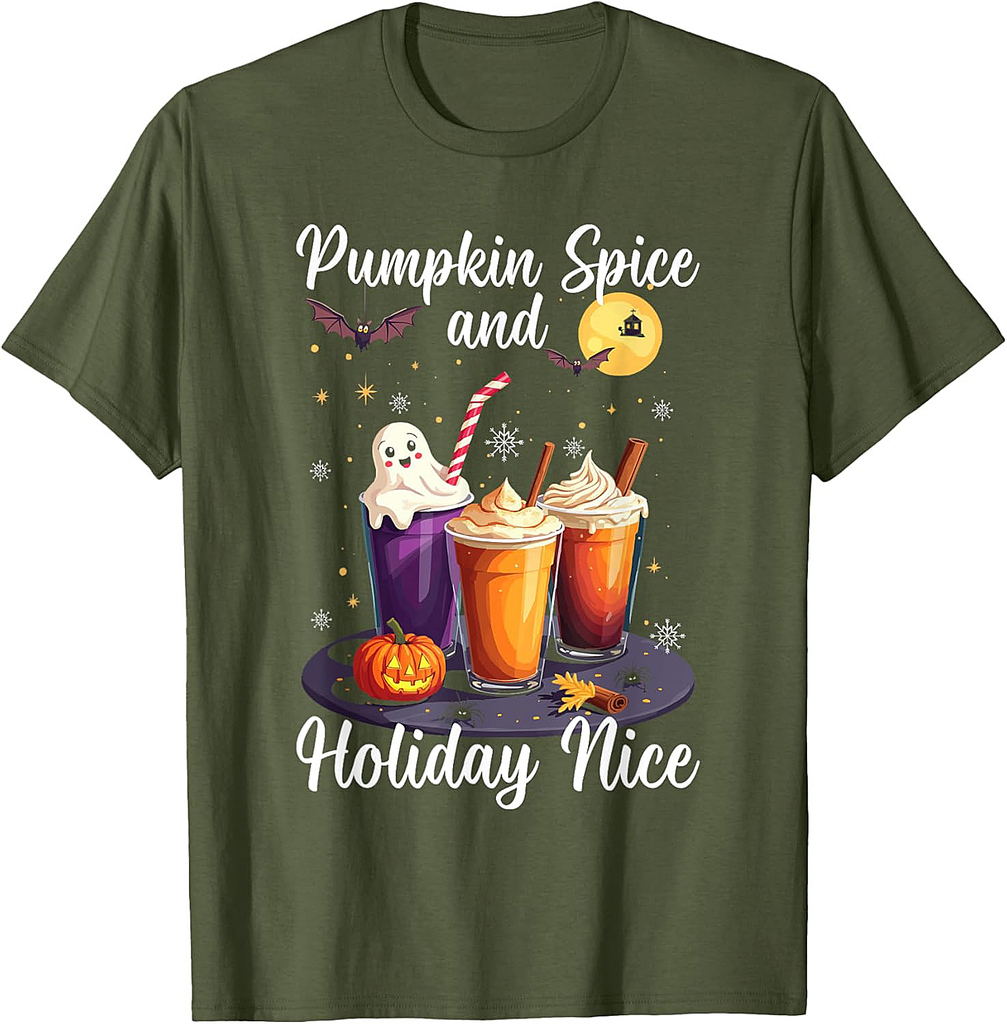 Happy Hallothanksmas Halloween Thanksgiving Christmas T-Shirt