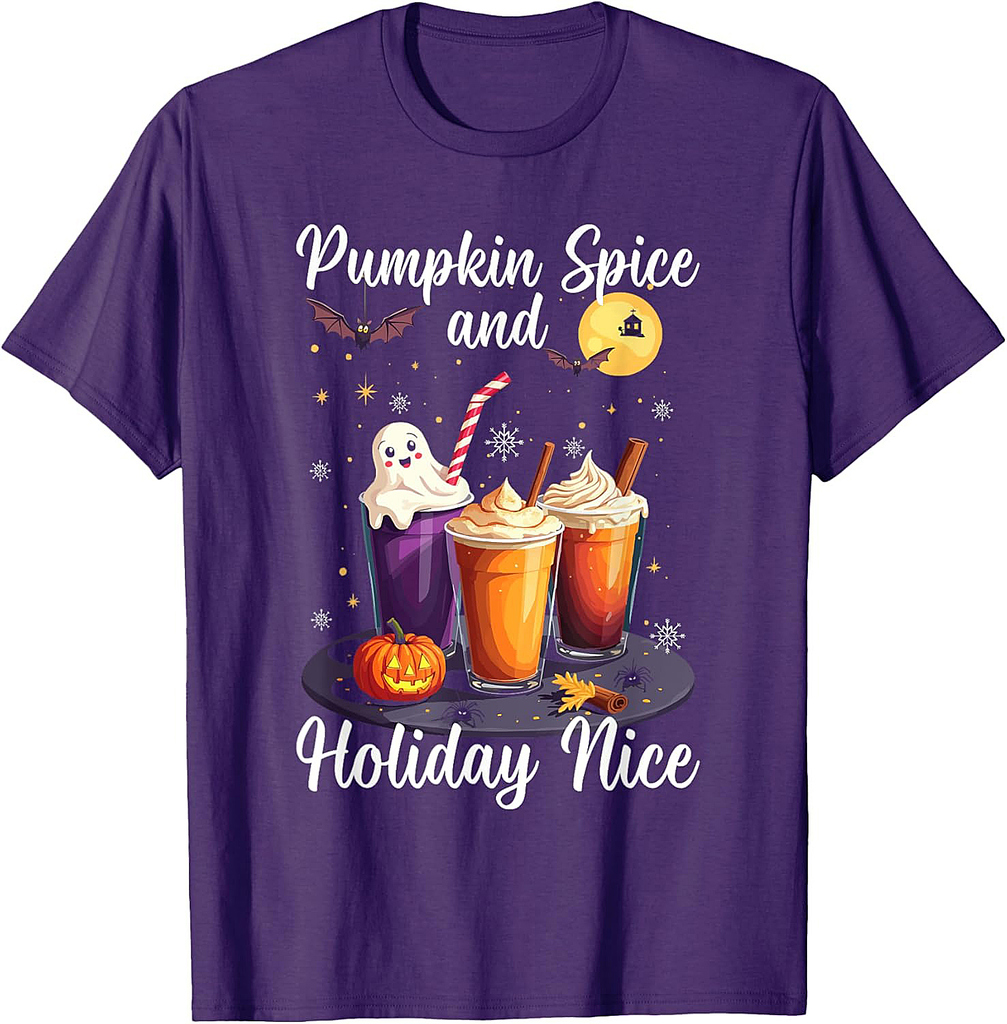 Happy Hallothanksmas Halloween Thanksgiving Christmas T-Shirt