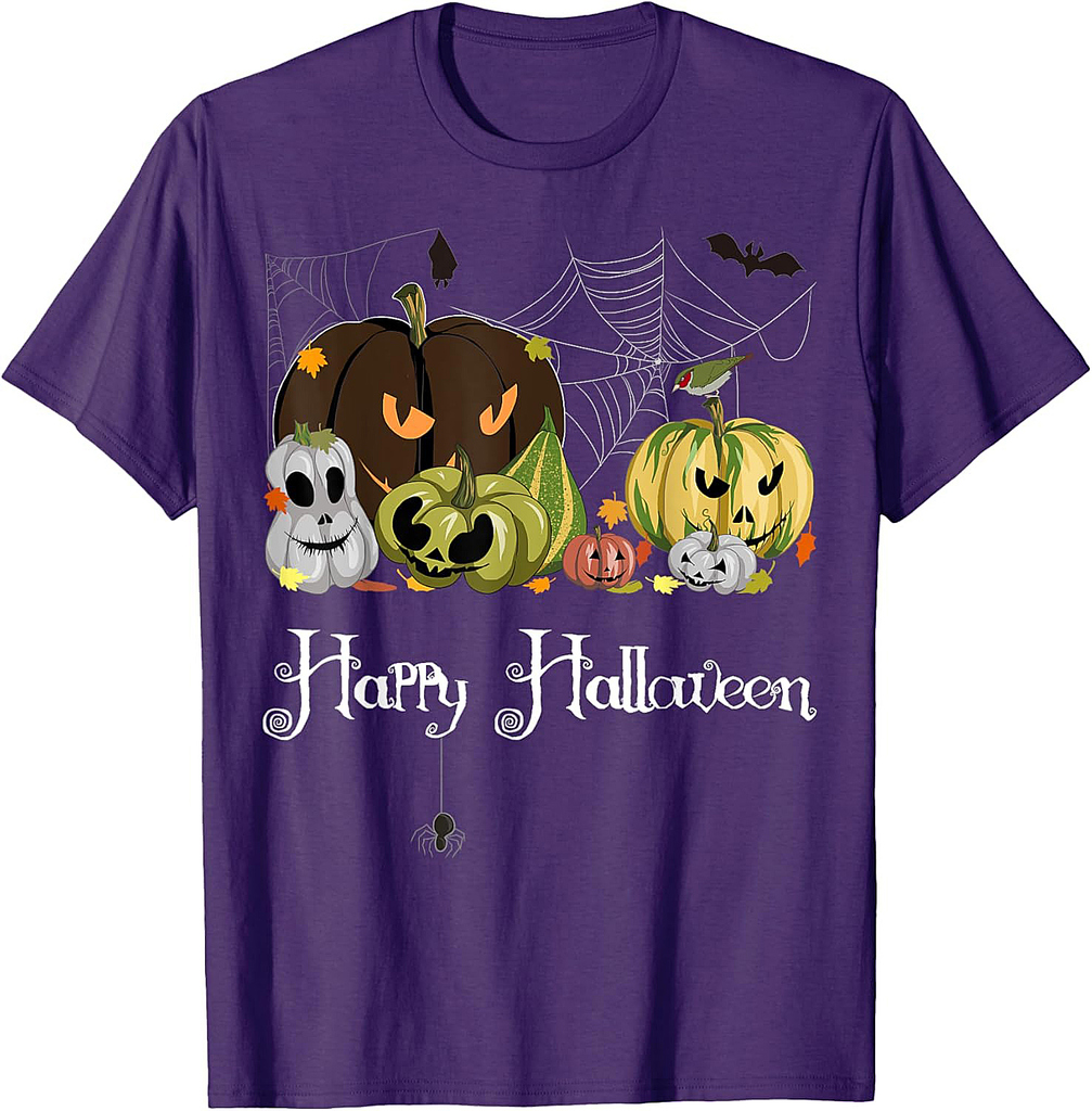 Happy Halloween - Funny Jack-O-Lantern Evil Pumpkin Monsters T-Shirt