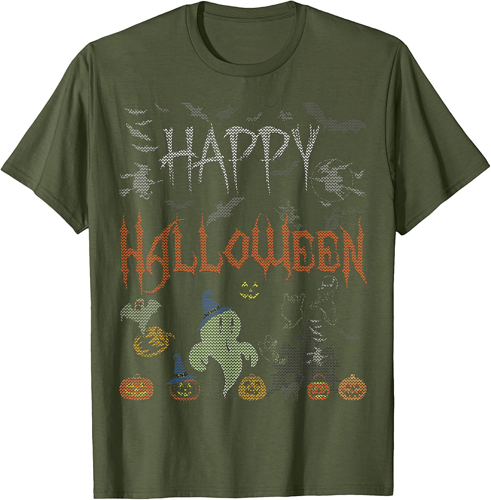 Happy Halloween - Funny Vintage Ugly Halloween Sweater T-Shirt