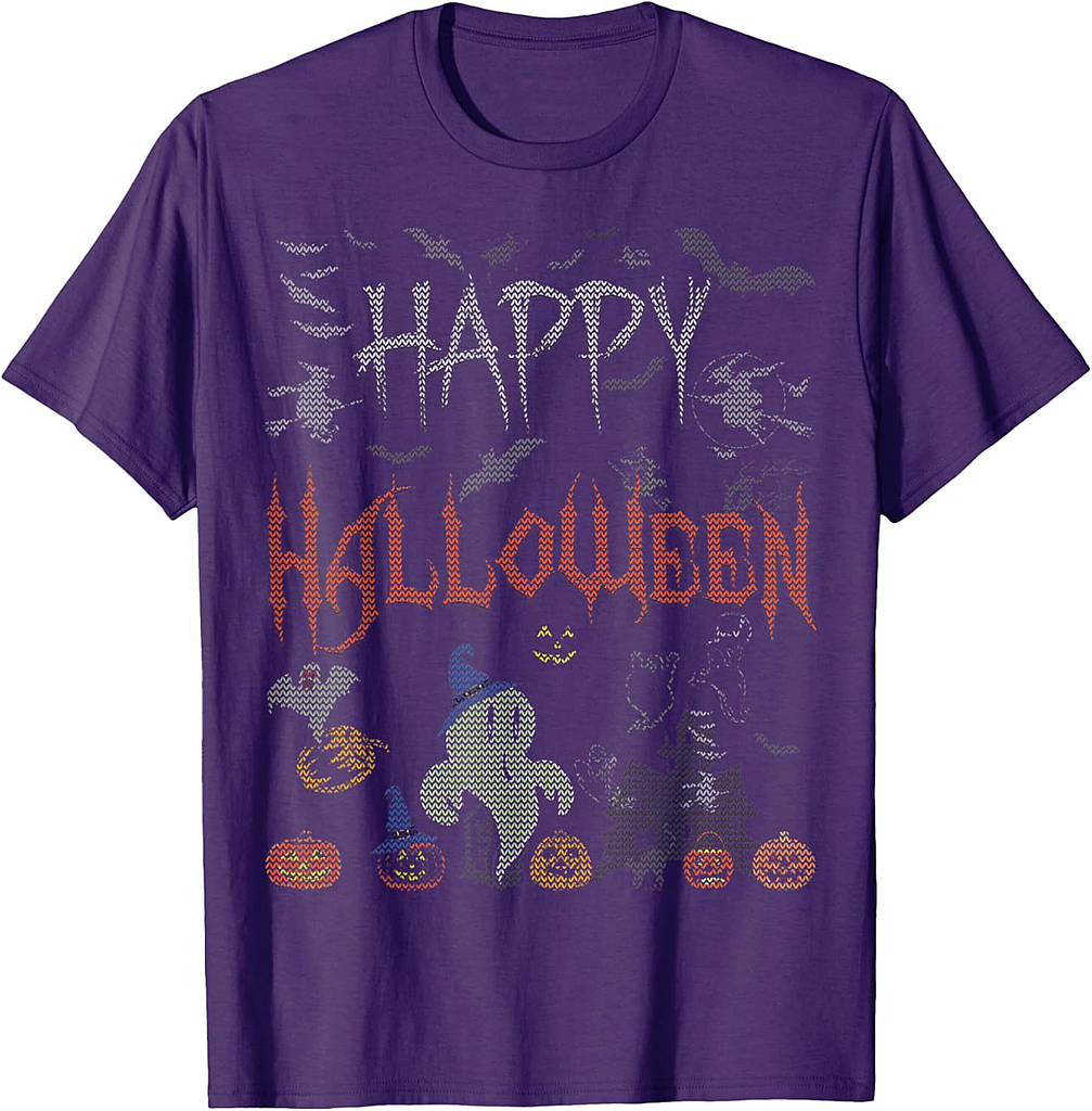 Happy Halloween - Funny Vintage Ugly Halloween Sweater T-Shirt