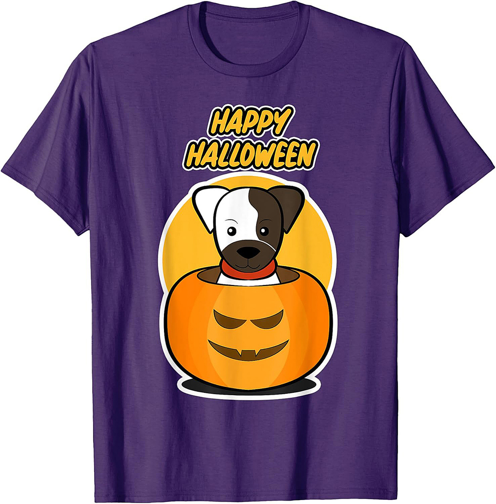Happy Halloween for Dog Lover - Pumpkin Dog Halloween T-Shirt