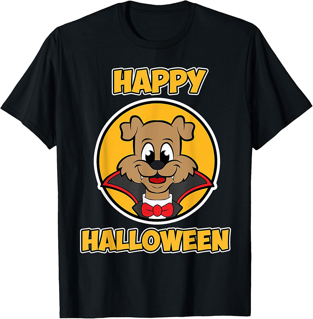 Happy Halloween for Dog Lover - Vampire Dog Halloween T-Shirt for Men Women Kids