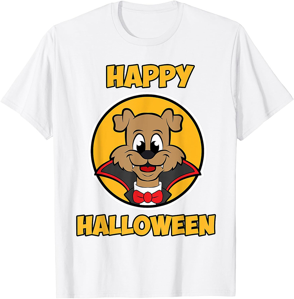 Happy Halloween for Dog Lover - Vampire Dog Halloween T-Shirt for Men Women Kids