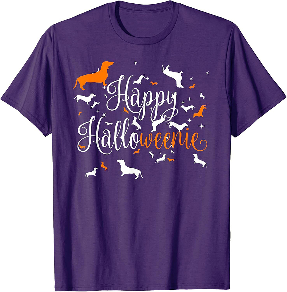 Happy Halloweenie Dachshund Shirt T-Shirt