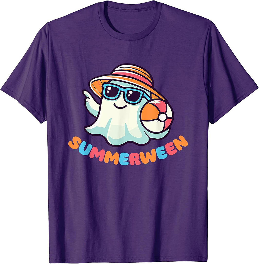 Happy Summerween Summer Halloween Ghost T-Shirt