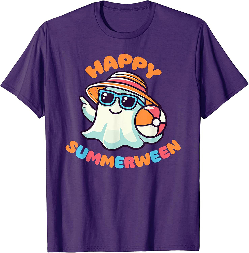 Happy Summerween Summer Halloween Ghost T-Shirt