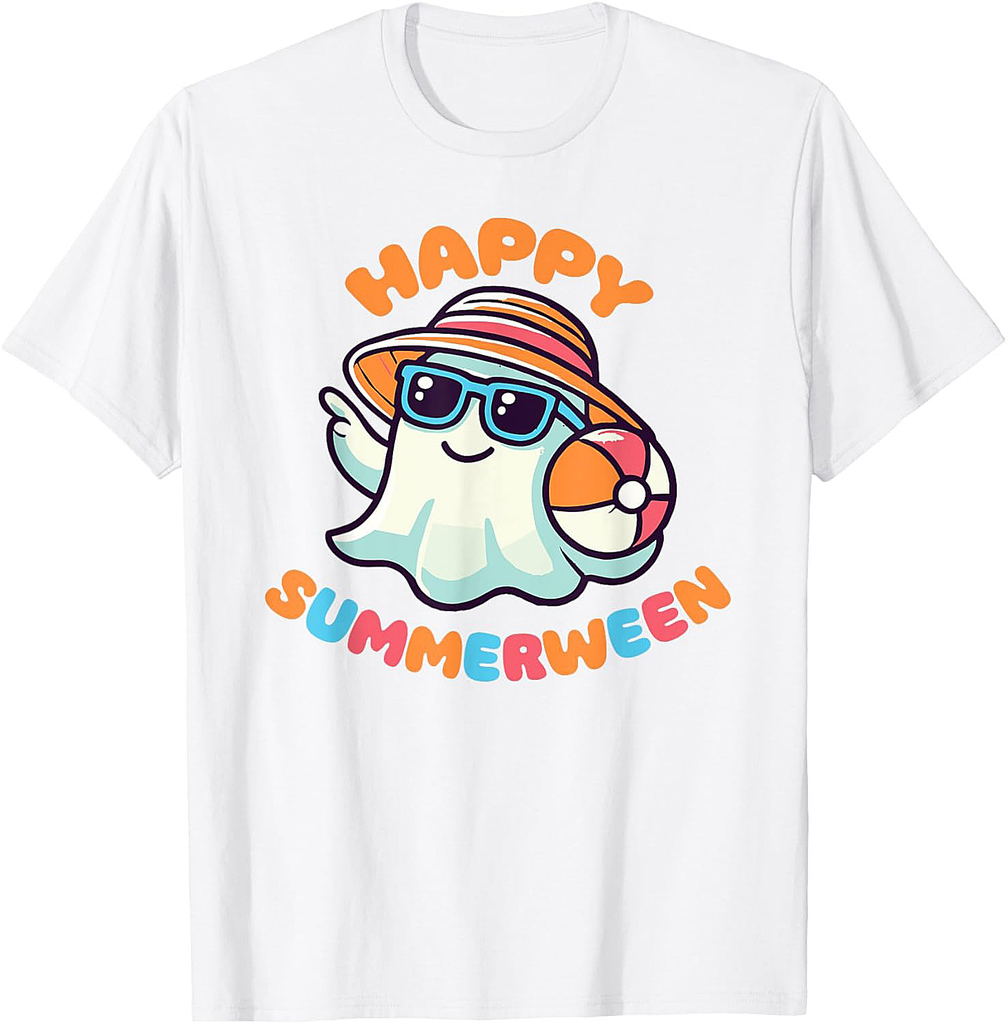 Happy Summerween Summer Halloween Ghost T-Shirt