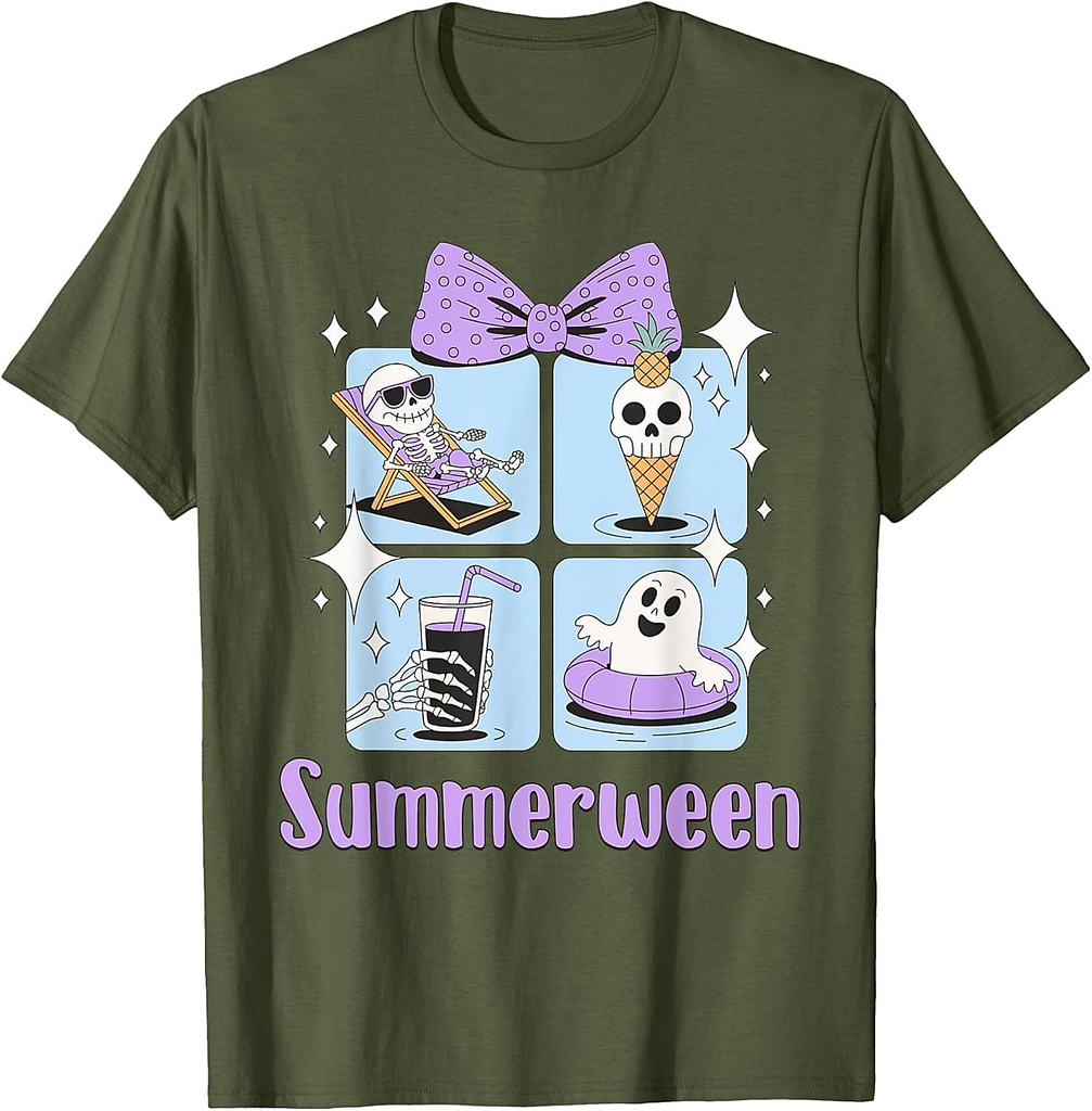 Happy Summerween Summer Halloween Men Women Kids T-Shirt