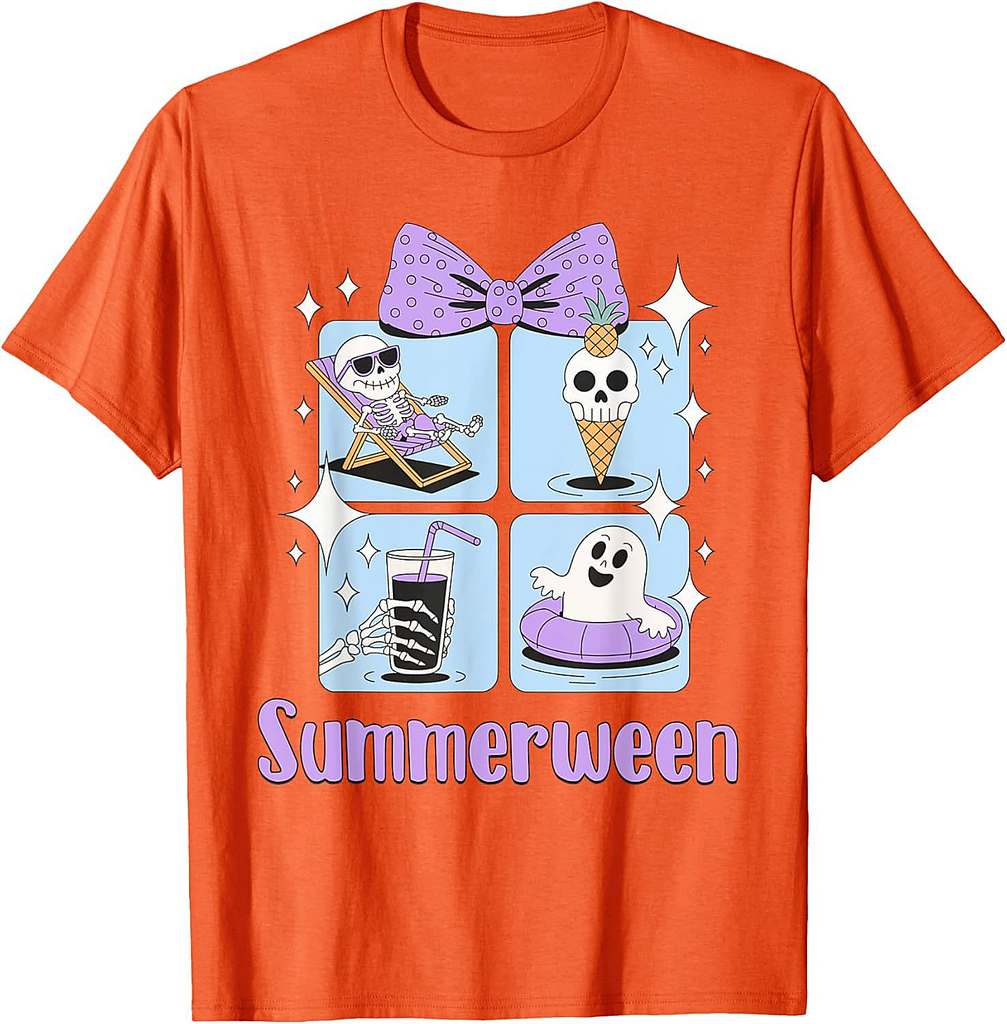 Happy Summerween Summer Halloween Men Women Kids T-Shirt